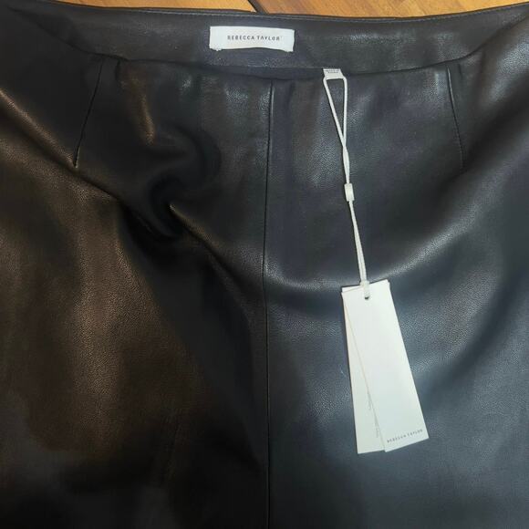 Rebecca Taylor Leather Ankle Pant Size 12 NWT - Picture 9 of 10